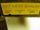 COLT SAUER SPORTING RIFLE CAL: 270 BEAUTIFUL COLORED MULTI STRIPE WOOD 100% NEW IN FACTORY BOX! - 14 of 14