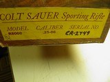 COLT SAUER SPORTING RIFLE IN THE SCARCE CALIBER 25/06 BEAUTIFUL FIDDLE BACK WOOD, 100% NEW IN FACTORY BOX! - 16 of 17