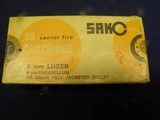 ONE BOX SAKO 9MM AMMO - 1 of 1