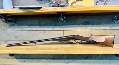 W. COLLATH - FRANKFURT/Oder CUSTOM HIGH-GRADE UNDERLEVER SHOTGUN EXTENSIVE GOLD INLAY • HORN FURNITURE • SERIAL 4733 12 GAUGE (COLLATH PROPRIETARY) •