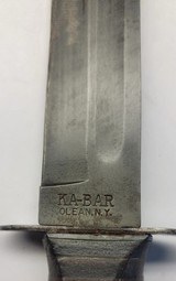 USMC Kabar Fighting Combat Knife with Leather Sheath Olean NY Vintage - 10 of 12