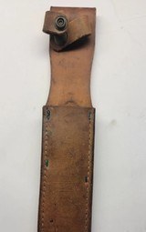 USMC Kabar Fighting Combat Knife with Leather Sheath Olean NY Vintage - 11 of 12
