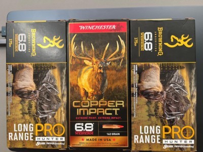 6.8 WESTERN BROWNING LONG RANGE PRO HUNTER & WINCHESTER COPPER IMPACT - Image 1 of 6