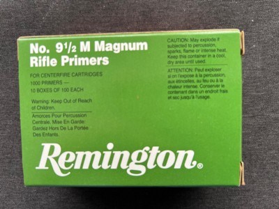 NEW IN THE BOX 1000REMINGTON NO. 91/2 M MAGNUM RIFLE PRIMERS - Image 1 of 1