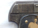 WW2 GI BRING BACK FRENCH SWEET HEART GRIP PISTOL Model 10 by UNIQUE 25 Caliber. - 8 of 13
