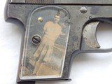 WW2 GI BRING BACK FRENCH SWEET HEART GRIP PISTOL Model 10 by UNIQUE 25 Caliber. - 3 of 13