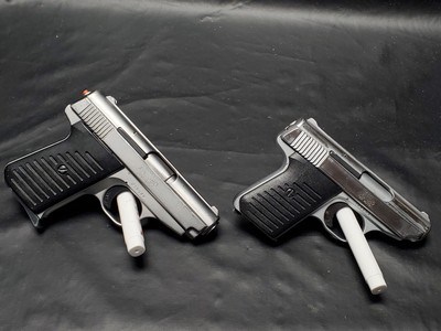 2 for 1 Sale save on shipping/fees two guns for the price of one - UNCOMMON Jimenez JA-.25 acp and a Jimenez Arms JA-.380 both CLEANED and TESTED