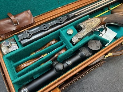 Double express FRANCOTTE - BIG FIVE - 375 HH Mag - Grifnée engraved - Image 3 of 12