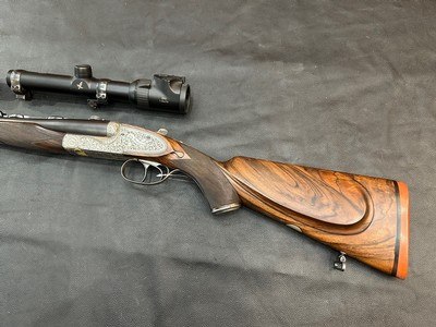 Double express FRANCOTTE - BIG FIVE - 375 HH Mag - Grifnée engraved - Image 10 of 12