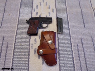 Astra Cub .22 short with leather holster