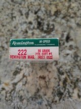 Remington Hi Speed Kleanbore 222 Remington Magnum - Image 1 of 2