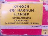 Kynoch 375 flanged magnum 270 grain soft box of 5- 1 of 2