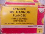 Kynoch 375 flanged magnum 270 grain soft box of 5- 2 of 2