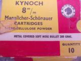 Kynoch 8 mm Mannlicher Schonauer soft 200 grain bulletsNOW AVAILABLE *** - 1 of 1