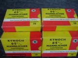 Kynoch 6.5x53 Mannlicher
160 grain
Covered soft points. - 1 of 2