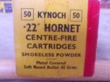 .22 Hornet Kynoch 45 Grain Metal Soft Point Nose - 3 of 4