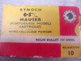 6.5mm Portuguese Mauser Kynoch 155 Grain Solids - 1 of 3
