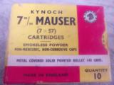 7mm Mauser Kynoch 140 Solid - 1 of 2