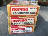 Norma 6.5 x 54 Mannlicher Schoenauer
***PRECISION
MATCH
GRADE
AMMUNITION
***
156
GRAIN
SOFT
POINT - 7 of 9