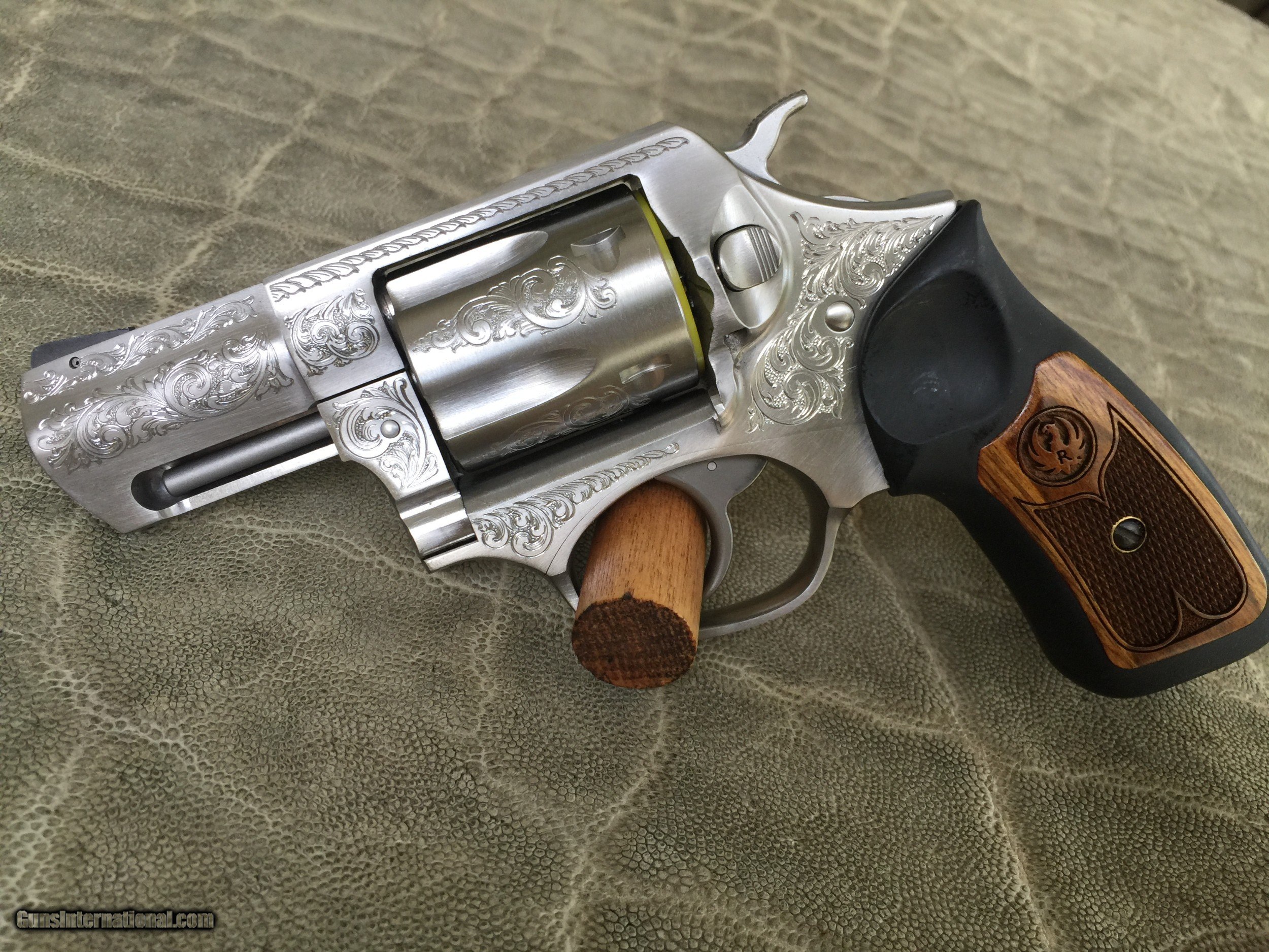 Ruger SP101 Fully Engraved .357 Mag 2 1/4 inch stainless