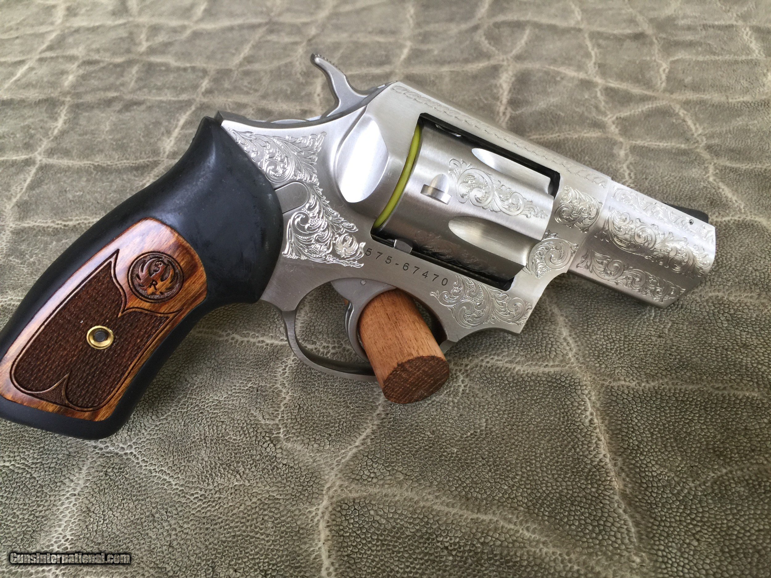 Ruger SP101 Fully Engraved .357 Mag 2 1/4 inch stainless for sale