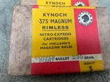 KYNOCH.375MAGNUMAMMO**RARE**235GRAINCOPPERPOINT BULLETUNOPENEDBOXES - 1 of 4
