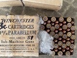 WINCHESTER
SUB-MACHINE GUN
WAR TIME
9MM AMMO
(19 FEB 1942)
EXTREMLEY RARE
MILITARY COLLECTORABLE
OR
WINCHESTER COLLECTOR - 6 of 6