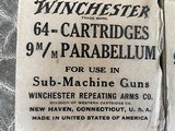 WINCHESTER
SUB-MACHINE GUN
WAR TIME
9MM AMMO
(19 FEB 1942)
EXTREMLEY RARE
MILITARY COLLECTORABLE
OR
WINCHESTER COLLECTOR - 3 of 6