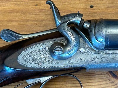 T.S. Adams English Hammer Gun 12ga 12 gauge 2-3/4