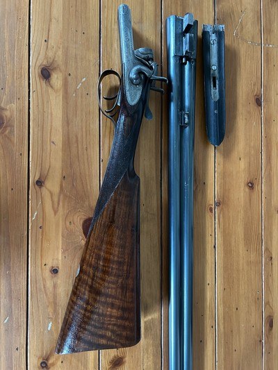 T.S. Adams English Hammer Gun 12ga 12 gauge 2-3/4