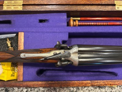 W.H. Pollard .410 Hammer Gun 410 SxS made in London England 1910 - Image 9 of 15