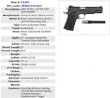 ARMSCOR #51687 1911 9MM/22TCM PISTOL INCLUDES 2 BARRELS 9MM & 22TCM - 2 of 3