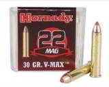 22 MAGNUM HORNADY 30GR V-MAX BULLET 2200 FPS >> PRICE IS FOR 10 BOXES - 1 of 2