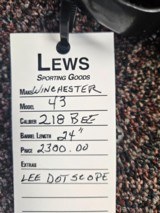 WINCHESTER 43 218 BEE WEAVER LEE DOT RETICLE - Image 4 of 6