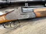 Ferlach Combination gun, 16ga over 7x57 with very detailed engravings, with Hensoldt Wetzlar Dialytan 4x Scope - 3 of 10