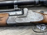 Ferlach Combination gun, 16ga over 7x57 with very detailed engravings, with Hensoldt Wetzlar Dialytan 4x Scope - 2 of 10