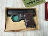 Mauser WTP 6.35mm semi auto pistol with org box and manual in very good condition - Image 3 of 9