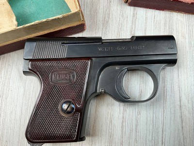 Mauser WTP 6.35mm semi auto pistol with org box and manual in very good condition - Image 4 of 9
