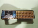 22
L.R.
AMMO
FEDERAL
40 GR.
COPPER
PLATED
SOLID
100
ROUNDS
PER
BOX - 1 of 3