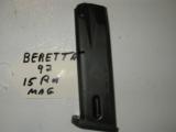 BERETTA
MODEL
92F
9-MM
15
ROUND
MAGS
MADE IN
ITALY - 1 of 10
