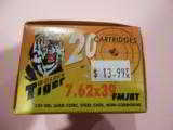 GOLDEN
TIGER
7.62X39
F.M.J.B.T.
124
GR,
20
ROUND
BOXES.
- 1 of 7