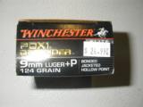 WINCHESTER
9-MM,
LUGER +P
PDX1
DEFENDER,
BONDED
J.H.P. - 1 of 1