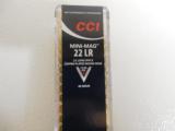 CCI
MINI
MAG
22 L.R.
AMMO
36 GR.
COPPER
PLATED
ROUND
NOSE. 100
ROUND
BOXES - 6 of 9