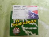 RENINGTON
22 L.R. THUNDERBOLT
HIGH
VELOCITY,
40 GR,
1255 FPS
ROUND NOSE
LEAD - 6 of 10