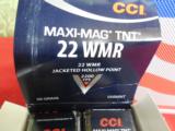 CCI
22
MAGNUM
TNT,
36 GRAIN
J.H.P.
2200
F.P.S.
50O
ROUND
BOX - 3 of 12