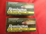 22
L.R.
REMINGTON,
YELLOW
JACKET,
HYPER
VELOCITY,
HOLLOW
POINT,
33
GRAIN,
500 ROUND
BOXES
- 2 of 10