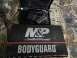 SMITH & WESSON
M & P
BODY
GUARD
380 A.C.P.
WITH
LASER,
2 -
6 + 1
ROUNDS
MAGAZINES
NEW
IN
BOX - 3 of 15