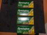 22 L.R.
REMINGTON,
BRASS- PLATED
HOLLOW
POINT
AMMO,
36 GR.
1280 F.P.S.
525
ROUN DS
PER
BOXES - 4 of 15