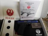 RUGER
LITE,
22 / 45
22
L.R.
MODEL
03908,
BLUE,
4.4"
BARREL,
2 - 10
ROUND
MAGAZINES,
FACTORY
NEW
IN
BOX
- 2 of 13