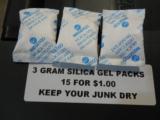 GELL
PACKS
( WIDGETCO )
3 GRAM
PACKS
DESICCANT
PACKS,
KEEPS
YOUR
AMMO
DRY.
- 4 of 9